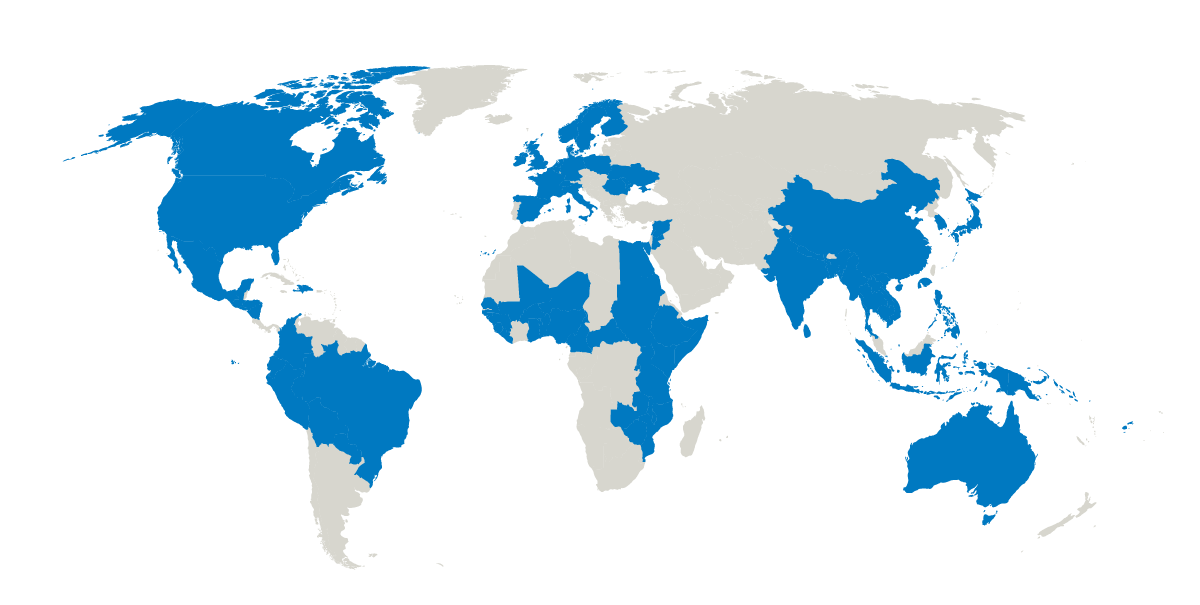 Global map showing where Plan makes an impact